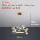 DecorBites™ Modern LED Glass Chandelier with Adjustable Cord