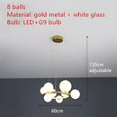 DecorBites™ Modern LED Glass Chandelier with Adjustable Cord