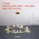 DecorBites™ Modern LED Glass Chandelier with Adjustable Cord