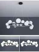 DecorBites™ Modern LED Glass Chandelier with Adjustable Cord