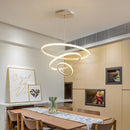 DecorBites™ Modern LED Ring Pendant Chandelier - Black