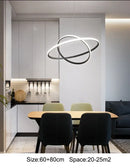 DecorBites™ Modern LED Ring Pendant Chandelier - Black