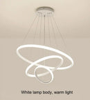 DecorBites™ Modern LED Ring Pendant Chandelier - Black