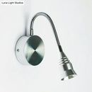Modern chrome gooseneck sconce lamp bedroom direct wired electric
