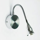 Modern chrome gooseneck sconce lamp bedroom direct wired electric