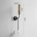 Modern black & gold wall sconce bedroom led light with slats