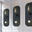 Modern black & gold wall sconce bedroom led light with slats
