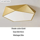 DecorBites™ Modern Light Fixtures Ceiling Of Equilateral Indoor Lighting Gold Lampshade For Living Room Bedroom Lamp Ceiling Lamp Fixtures