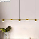 DecorBites™ Modern Linear Metallic Chandelier Light - 3/5 Heads Black/Gold Hanging Lamp with Rotatable Shade - Warm/White Light