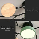 DecorBites™ Modern Macaron Ceiling Chandelier with 3-Color Dimming