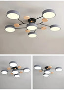 DecorBites™ Modern Macaron Ceiling Chandelier with 3-Color Dimming