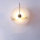 Modern onyx and black metal modern marble wall lamp bedroom sconce
