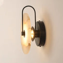 Modern onyx and black metal modern marble wall lamp bedroom sconce