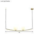 Modern black and gold bubble island light dining room pendant