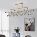 DecorBites™ Modern Metal Linear Island Light: Branching LED Pendant Fixture