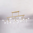 DecorBites™ Modern Metal Linear Island Light: Branching LED Pendant Fixture