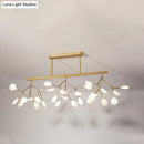DecorBites™ Modern Metal Linear Island Light: Branching LED Pendant Fixture