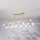 DecorBites™ Modern Metal Linear Island Light: Branching LED Pendant Fixture