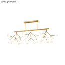 DecorBites™ Modern Metal Linear Island Light: Branching LED Pendant Fixture