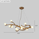 Art deco bronze metal tree branch island light for dining room