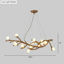 Art deco bronze metal tree branch island light for dining room