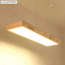 Modern minimalist beige wood led island pendant kitchen light