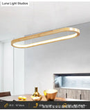 DecorBites™ Modern Minimalist Wooden LED Strip Pendant Light for Restaurants