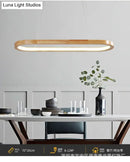 DecorBites™ Modern Minimalist Wooden LED Strip Pendant Light for Restaurants