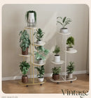 Modern gold 5 tier plant stand with wheels living room flower rack