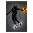 DecorBites™ Modern Neon Sports Star Wall Art Print