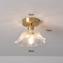 Modern green leaf glass e27 ceiling lights for bedroom interiors