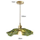 Modern green leaf glass e27 ceiling lights for bedroom interiors