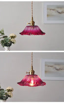 Modern green leaf glass e27 ceiling lights for bedroom interiors