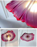 Modern green leaf glass e27 ceiling lights for bedroom interiors