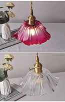 Modern green leaf glass e27 ceiling lights for bedroom interiors