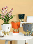 DecorBites™ Modern Nordic Ceramic Tulip Vase for Home Decor