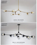 DecorBites™ Modern Nordic Glass Chandeliers LED Ceiling Lights