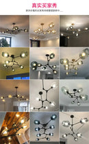 DecorBites™ Modern Nordic Glass Chandeliers with LED Lighting