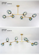 DecorBites™ Modern Nordic Glass Chandeliers with LED Lighting