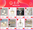 DecorBites™ Modern Nordic Glass Pendant Light for Kitchen & Restaurant