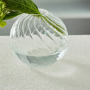Modern nordic glass ribbed vase set living room decor