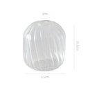 Modern nordic glass ribbed vase set living room decor