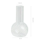 Modern nordic glass ribbed vase set living room decor