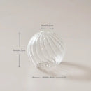Modern nordic glass ribbed vase set living room decor