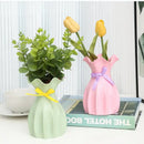 DecorBites™ Modern Nordic Mini White Flower Vase Home Decor