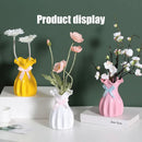 DecorBites™ Modern Nordic Mini White Flower Vase Home Decor