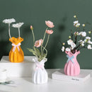 DecorBites™ Modern Nordic Mini White Flower Vase Home Decor