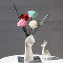 DecorBites™ Modern Nordic Style Ceramic Hand Vase