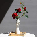 DecorBites™ Modern Nordic Style Ceramic Hand Vase