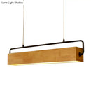 DecorBites™ Modern Nordic Wood Island Pendant Light - Strip Design for Restaurants